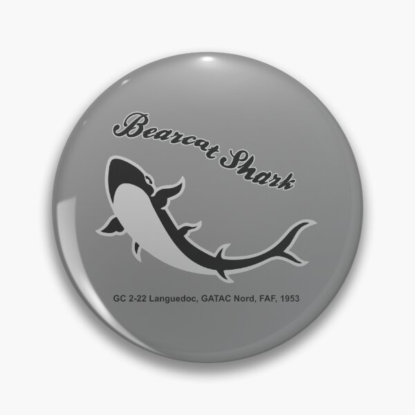 Item preview, Bearcat Shark emblem of GC 2-22 Languedoc GATAC Nord FAF 1953 designed and sold by Yeaha.