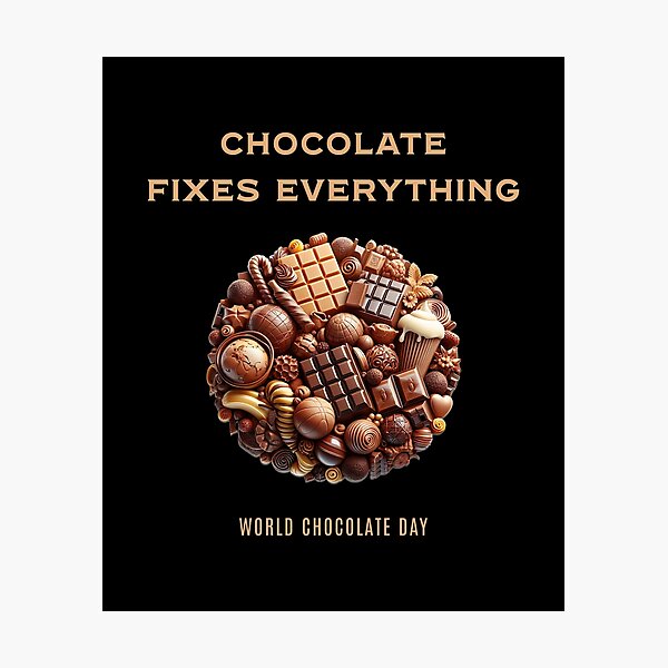 Item preview, Chocolate fixes everything - World Chocolate Day designed and sold by Pflugart.