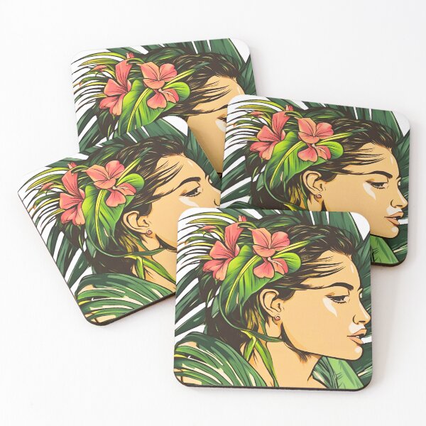 Item preview, Hawaiian Girl Pink Hibiscus  designed and sold by CyberArtistOne.
