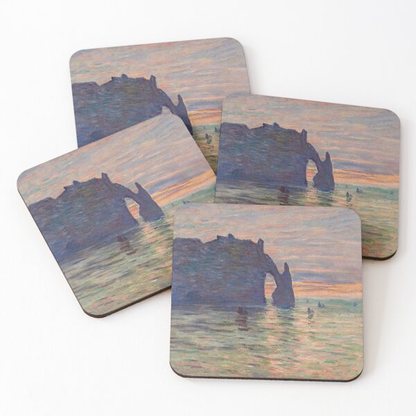 Item preview, Etretat Sunset Claude Monet Painting designed and sold by ArtUnova.