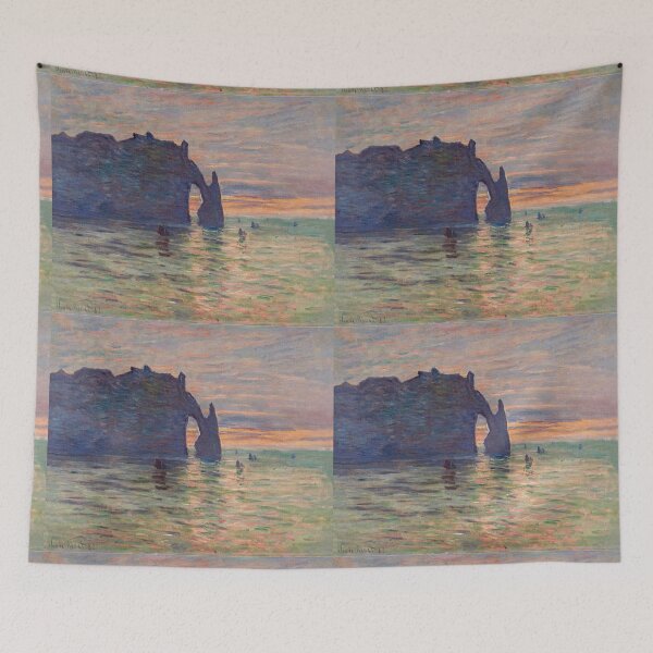 Item preview, Etretat Sunset Claude Monet Painting designed and sold by ArtUnova.