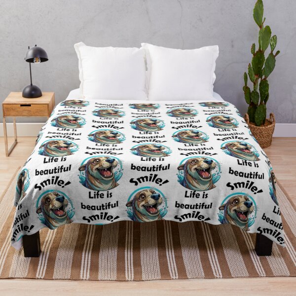 Item preview, Smile Seal Life Beautiful Joyful Positive Message Cartoon Illustration designed and sold by Rostislav Bouda.