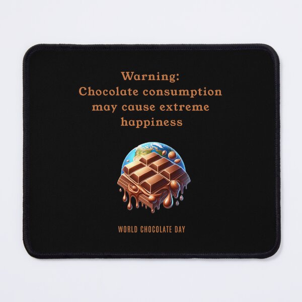 Item preview, Warning: Chocolate consumption may cause extreme happiness - World Chocolate Day designed and sold by Pflugart.