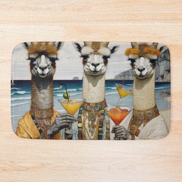 Item preview, funny llamas drinking cocktails designed and sold by Mauswohn.