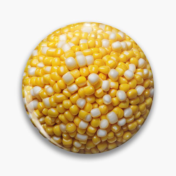 Item preview, Bright yellow sweet corn in a bowl on a white background. designed and sold by kengshutters.