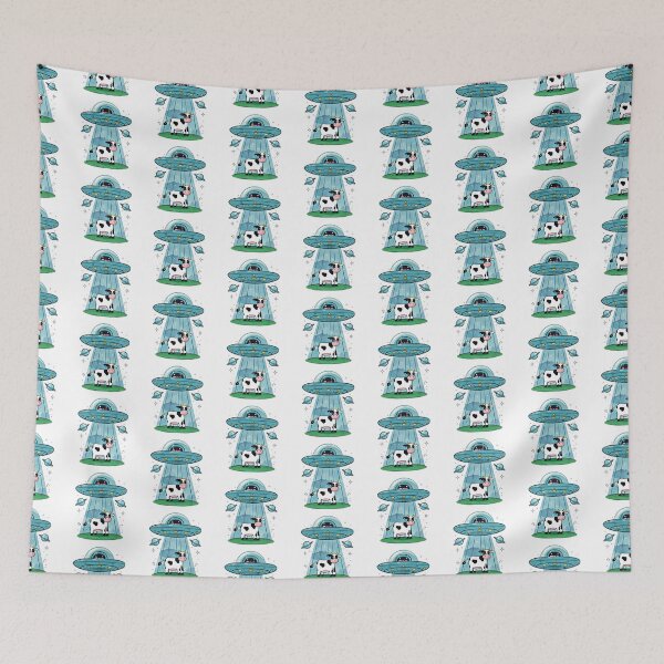 Item preview, Alien spaceship over cow designed and sold by BlissfulBlossom.