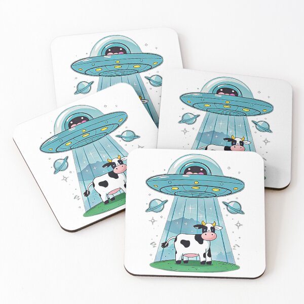 Item preview, Alien spaceship over cow designed and sold by BlissfulBlossom.