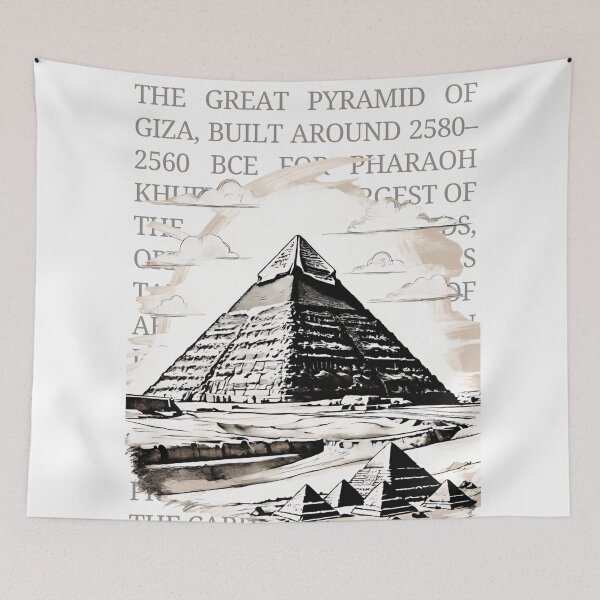 Item preview, Pyramids of Giza vintage sketch by CallisC Arts ⭐⭐⭐⭐⭐ designed and sold by CallisC-Arts.