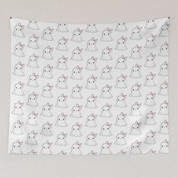 Item preview, Cute Cartoon Ghost With Pink Bow Illustration designed and sold by Jerhus.