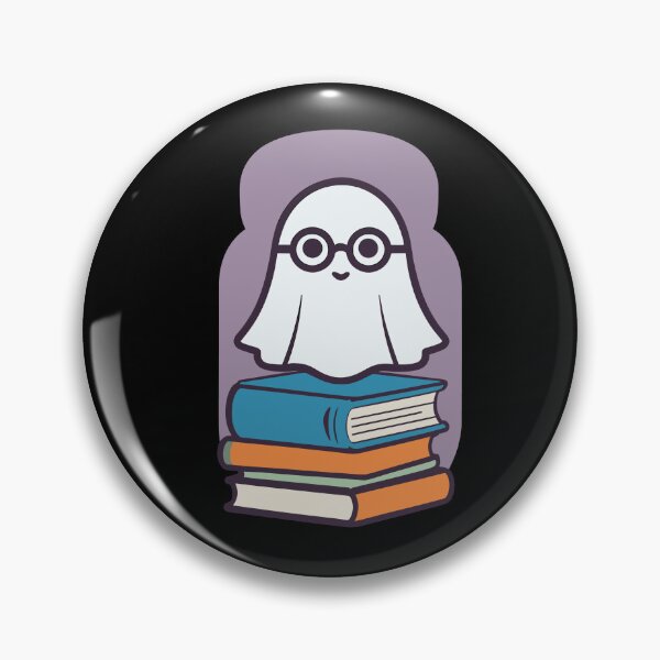 Item preview, Reading Halloween Ghost Cute Bookworm Style designed and sold by LuminOrb.