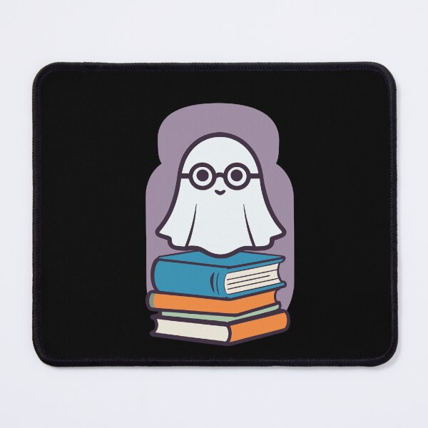 Item preview, Reading Halloween Ghost Cute Bookworm Style designed and sold by LuminOrb.