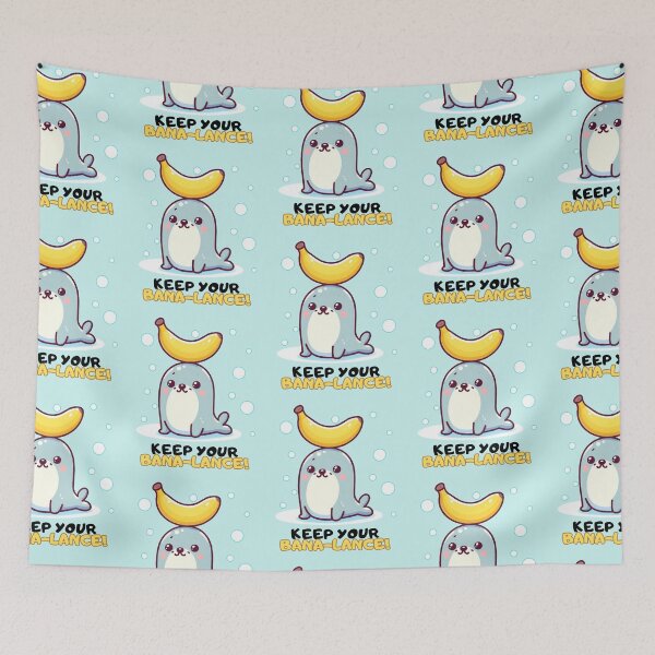 Item preview, Keep your bana-lance! - cute banana seal designed and sold by Funny-Banana.