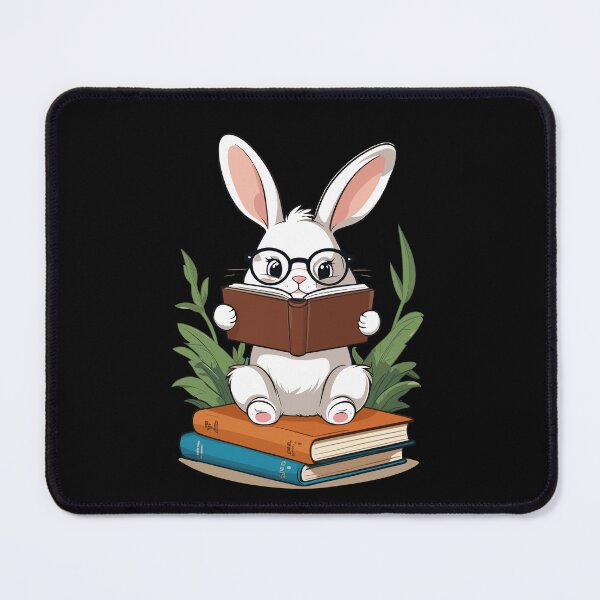 Item preview, Reading Bunny Enthusiastic Bookworm Style Bunny designed and sold by LuminOrb.