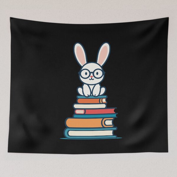 Item preview, Reading Bunny Enthusiastic Book Lover Bunny designed and sold by LuminOrb.