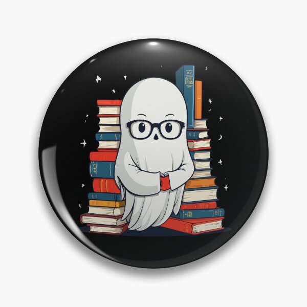 Item preview, Reading Halloween Ghost Buchliebhaber Style designed and sold by LuminOrb.
