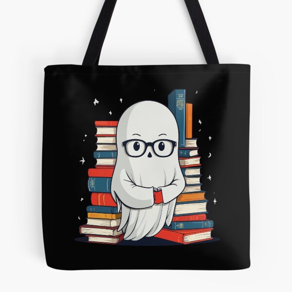 Item preview, Reading Halloween Ghost Buchliebhaber Style designed and sold by LuminOrb.