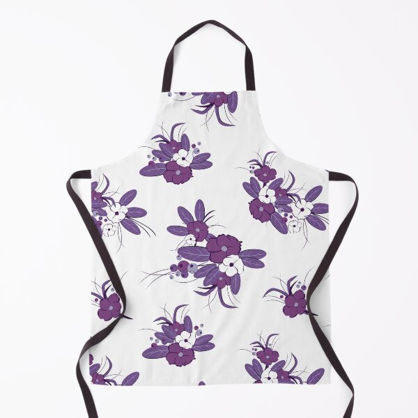 Item preview, Purple flowers on a white background designed and sold by Alex Blud.