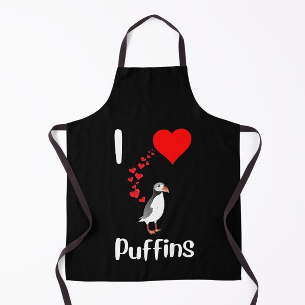 Item preview, I love puffins cute Atlantic puffin with hearts Nordic sea bird lover designed and sold by Artstastic.