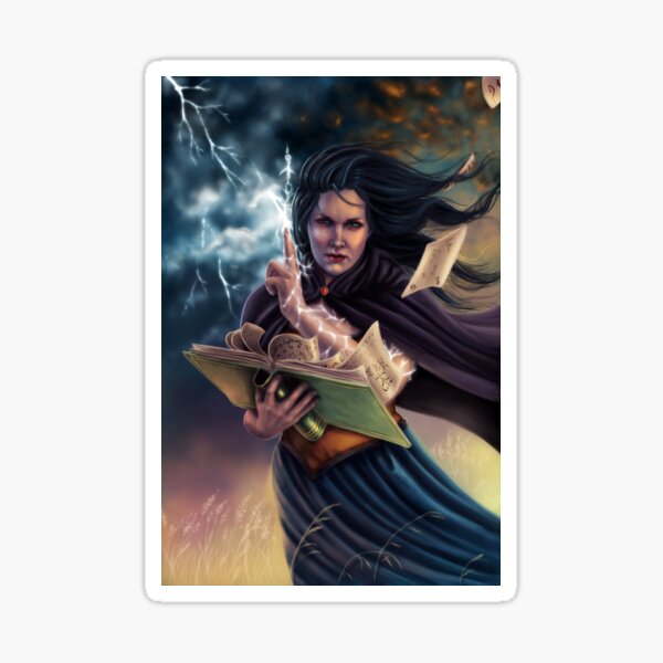 Calling the Storm - Lightning Storm Witch Sticker