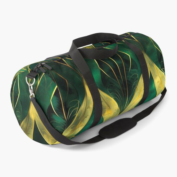 Item preview, Dark Green Leaves Pattern, Gatsby Glamour Dark Green Gold designed and sold by Vic Torys ☆.