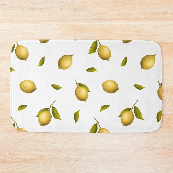 Item preview, Summer Yellow Lemon with bright green leaves, hand draw seamless pattern designed and sold by GorXena.