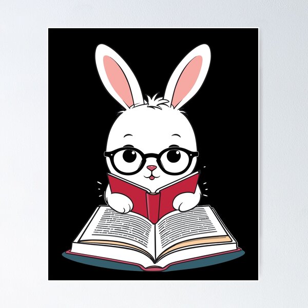 Item preview, Reading Bunny Enthusiastic Book Lover designed and sold by LuminOrb.