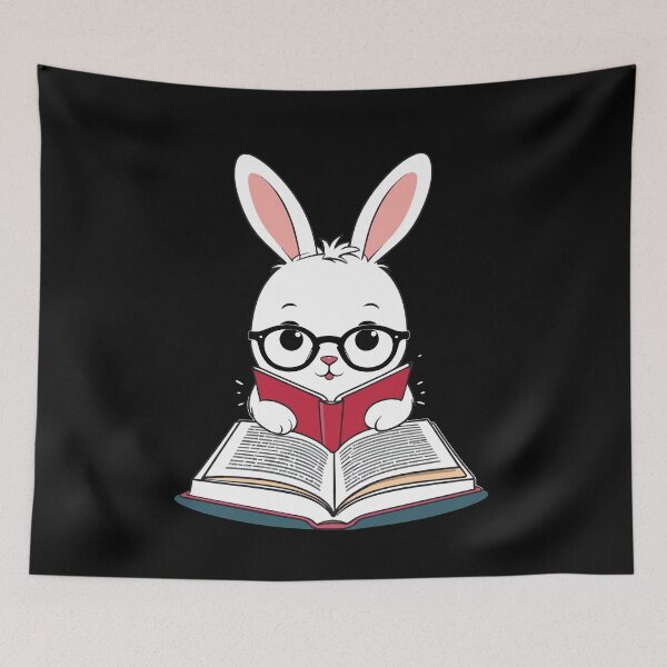 Item preview, Reading Bunny Enthusiastic Book Lover designed and sold by LuminOrb.