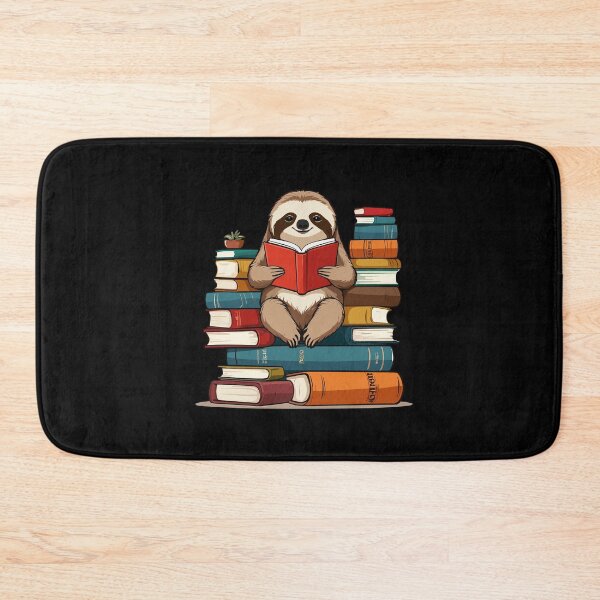 Item preview, Cute Bookworm Lazy Sloth Reading Illustration designed and sold by LuminOrb.