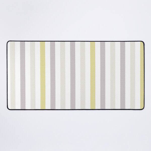 Item preview, Bold Vertical Ticking Stripes - lavender and mustard on white designed and sold by colorofmagic.