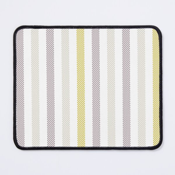 Item preview, Bold Vertical Ticking Stripes - lavender and mustard on white designed and sold by colorofmagic.