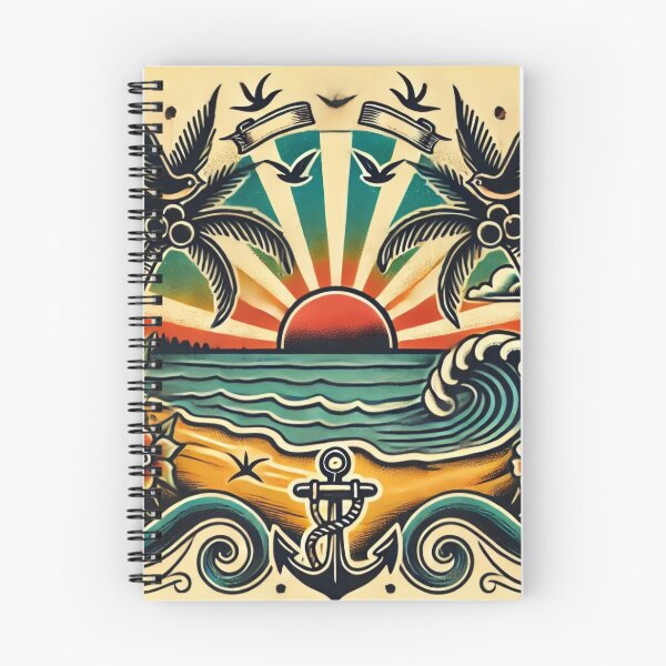 Item preview, Vintage Sunset Beach Scene designed and sold by AnchorInkDesign.