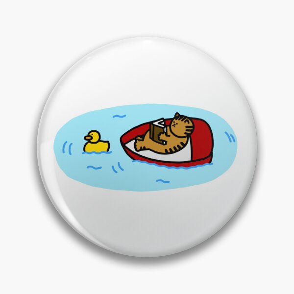 Item preview, a Duck and a Cat reading a book in the boat designed and sold by superbaechoo.