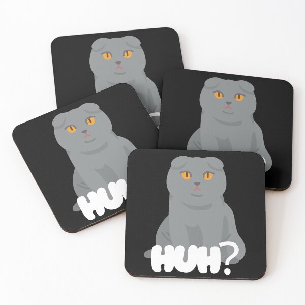 Item preview, cat huh? (white text black text available too) designed and sold by Spirit and Style.