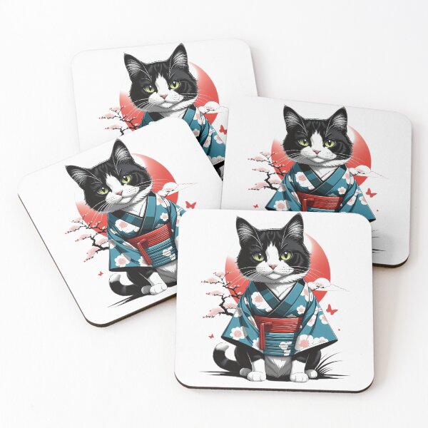 Item preview, A cat wearing a Japanese kimono designed and sold by gillonzpw31.