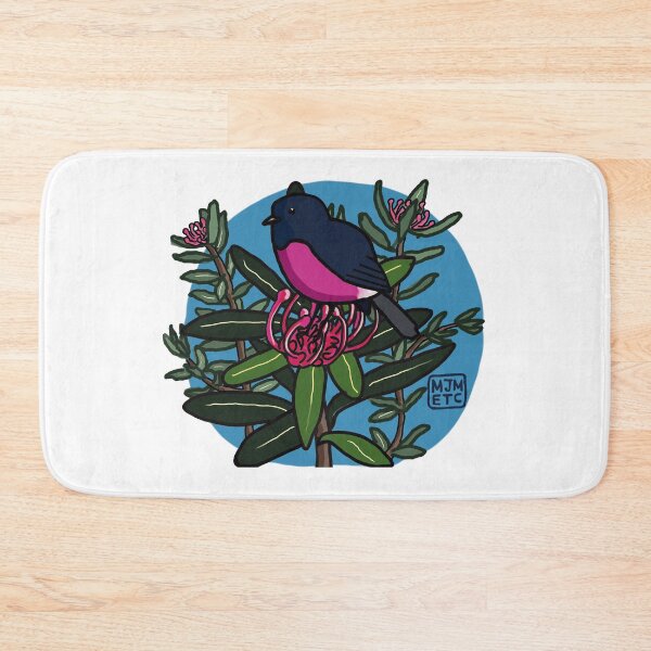 Item preview, Pink Robin on Tasmanian Warratah designed and sold by MJMETC.
