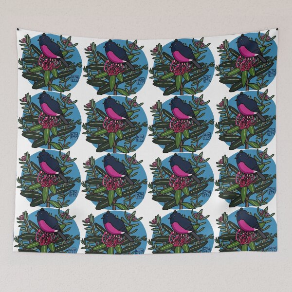 Item preview, Pink Robin on Tasmanian Warratah designed and sold by MJMETC.