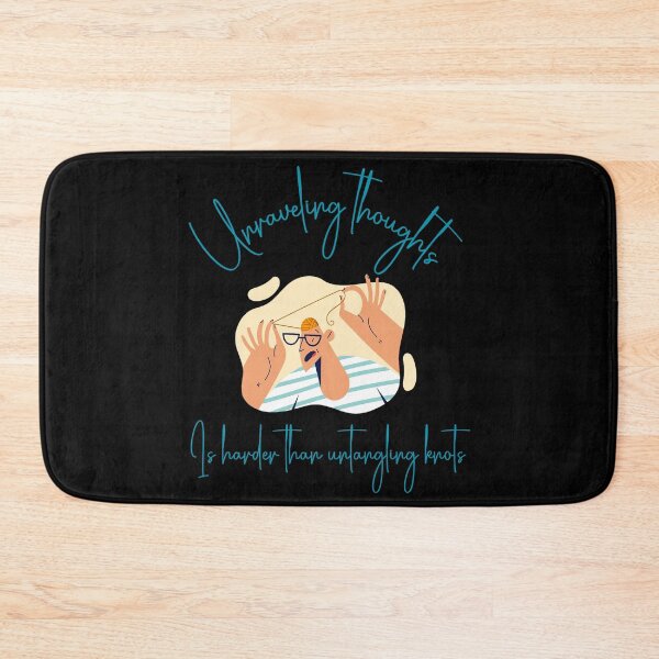 Item preview, Unraveling Thoughts is Harder Than Untangling Knots - Deep Reflection Quote Art Design by Egyape designed and sold by egyape ⭐⭐⭐⭐⭐.