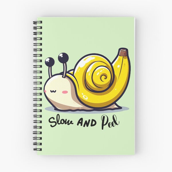 Item preview, Slow and Peel - cute banana snail designed and sold by Funny-Banana.