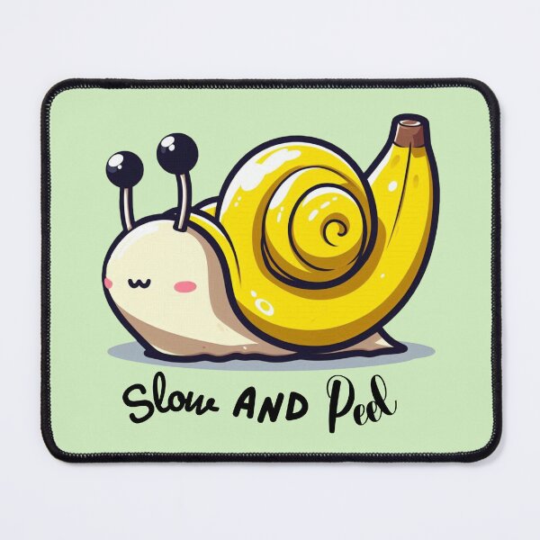 Item preview, Slow and Peel - cute banana snail designed and sold by Funny-Banana.