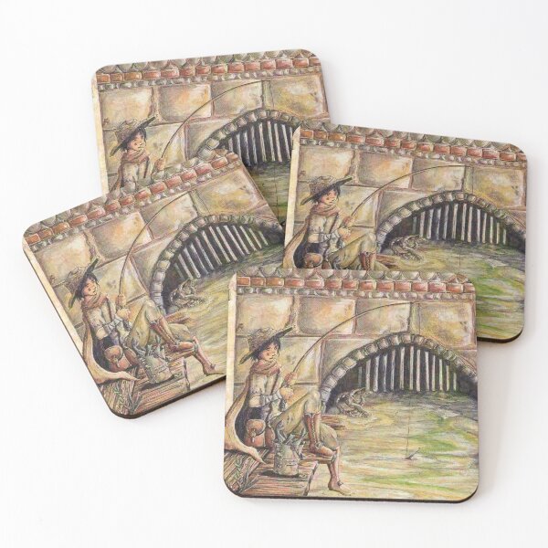 Item preview, Canal Fisher Fantasy Art Print designed and sold by Selfmaiden.