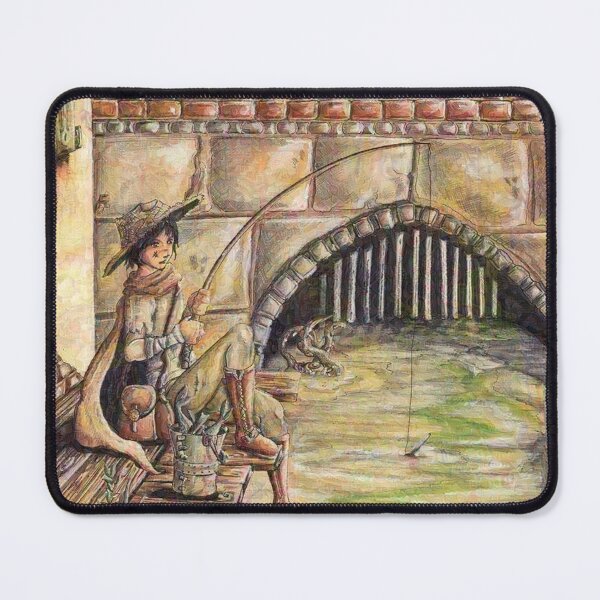 Item preview, Canal Fisher Fantasy Art Print designed and sold by Selfmaiden.
