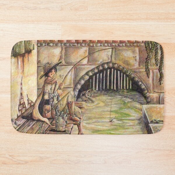 Item preview, Canal Fisher Fantasy Art Print designed and sold by Selfmaiden.