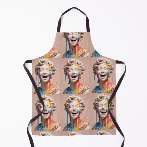 Item preview, Roman bust happy and laughing, with paint designed and sold by ShuckedLondon.