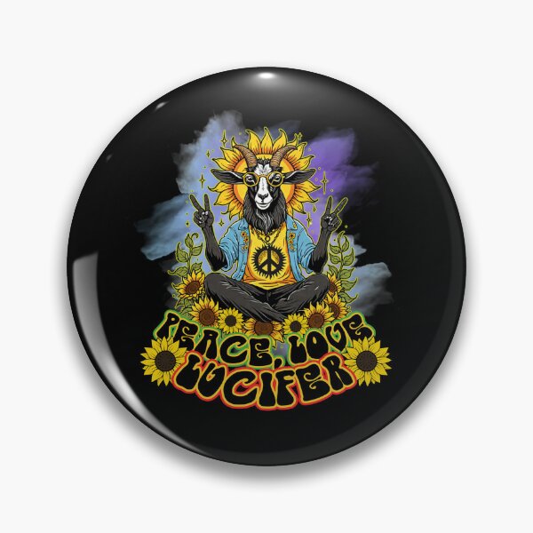 Item preview, Peace Love Lucifer - Hippie Goat designed and sold by sekrecja.