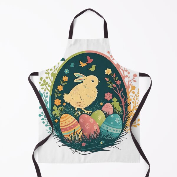 Item preview, A bunny sits in a grass with easter eggs and birds. designed and sold by jasinddq38.