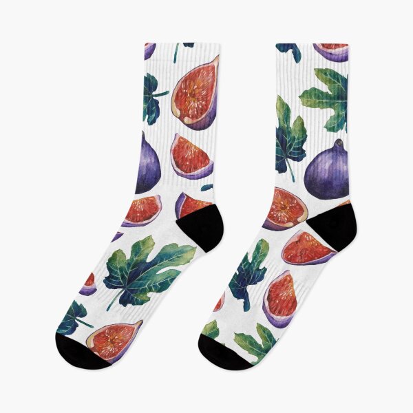 Item preview, Watercolor fig fruits and leave designed and sold by Ekaterina Glazkova.