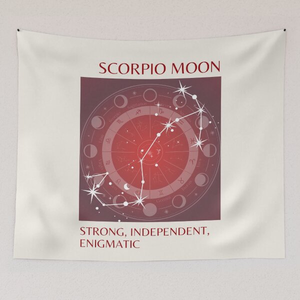 Item preview, Scorpio, Scorpio Moon Sign, Scorpio Zodiac, Red Aura Gradient designed and sold by Magic Love Art Print.