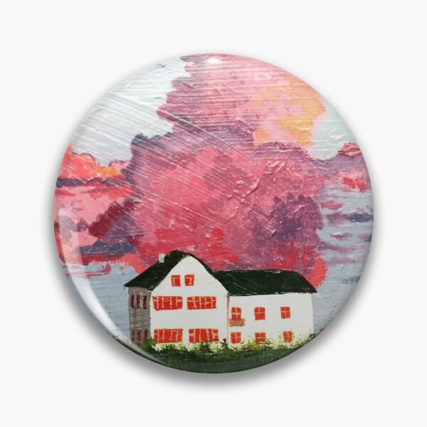 Item preview, sanatorium, house, field, sky, painting, art designed and sold by DonnaBlankaArt.