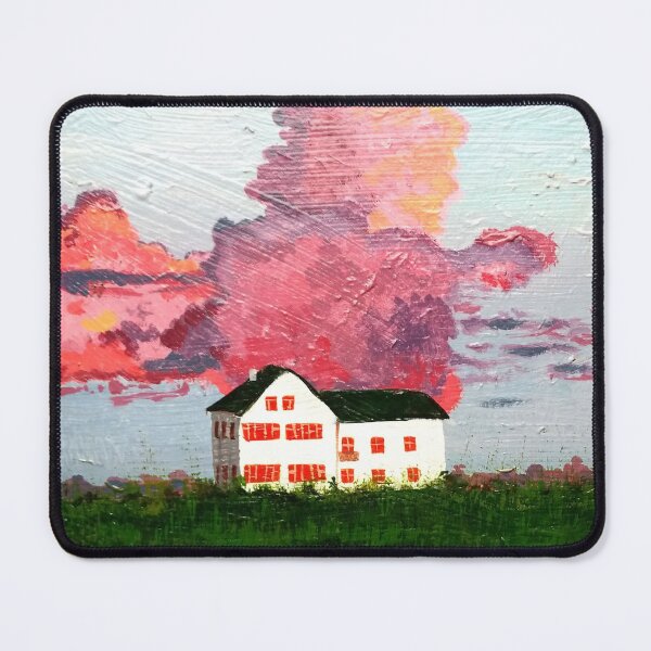 Item preview, sanatorium, house, field, sky, painting, art designed and sold by DonnaBlankaArt.
