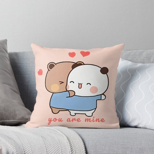 Item preview, Adorable 'You Are Mine' Kawaii Bear and Panda Hug Illustration - Cute Romantic Design for Couples and Kawaii Lovers designed and sold by FEBRICAST.